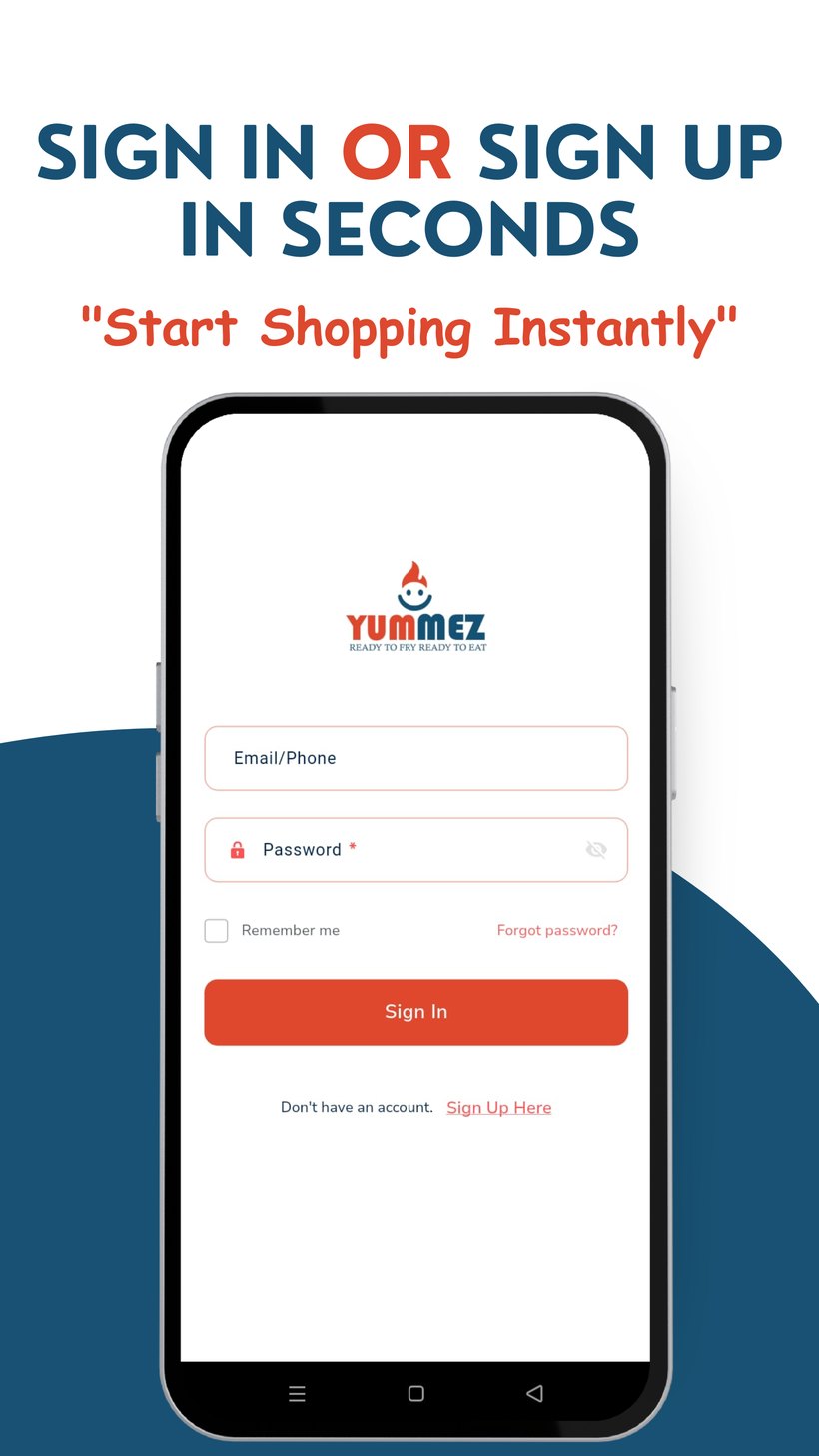 Sign in or sign up in seconds and start shopping instantly